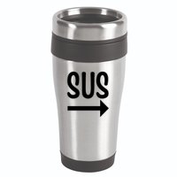 Sus Pointing Arrow Right Gaming Meme Impostor Kinda Sus 16oz Travel Tumbler
