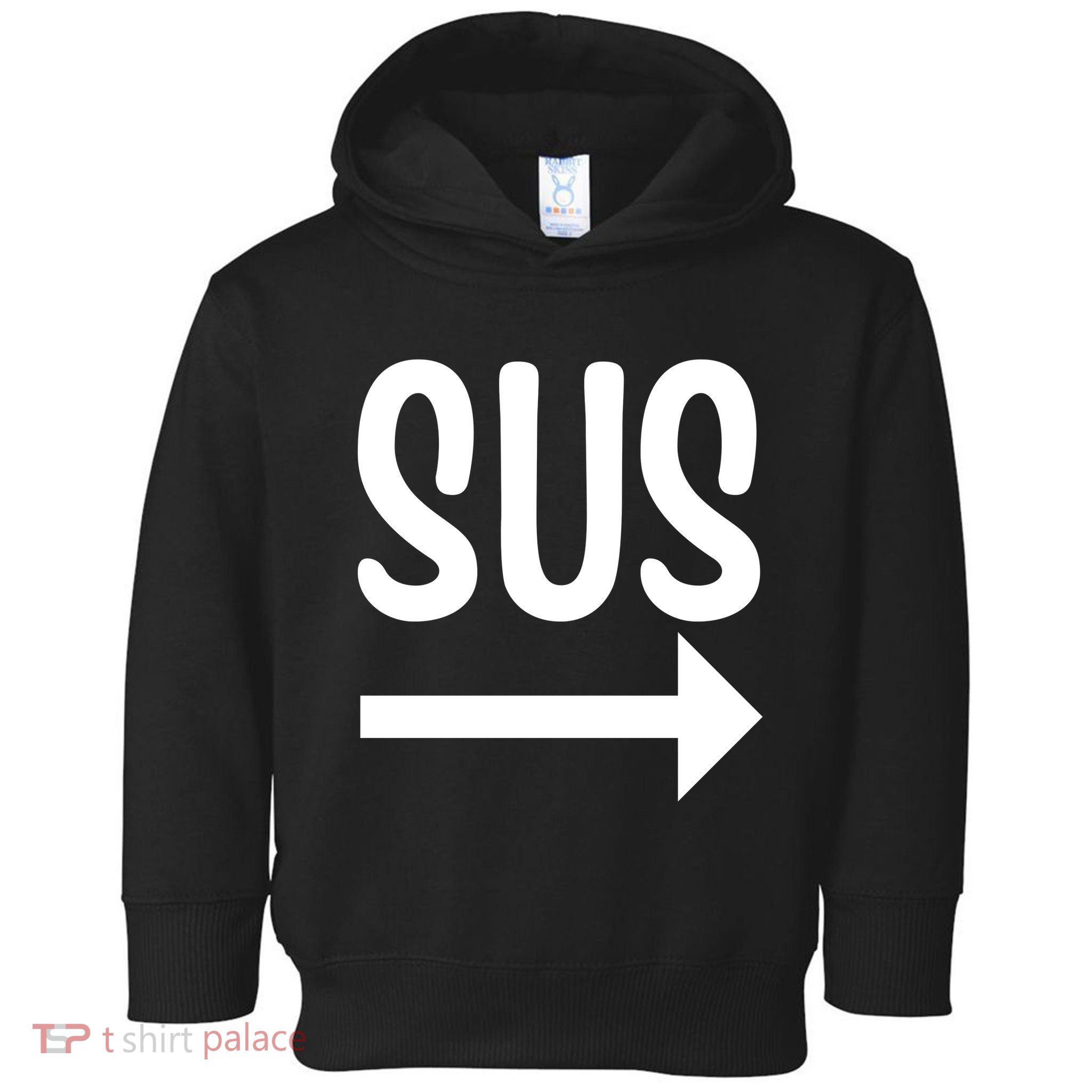 Sus Pointing Arrow Right Gaming Meme Impostor Kinda Sus Toddler Hoodie