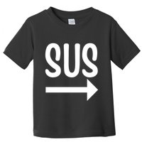 Sus Pointing Arrow Right Gaming Meme Impostor Kinda Sus Toddler T-Shirt