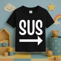 Sus Pointing Arrow Right Gaming Meme Impostor Kinda Sus Toddler T-Shirt