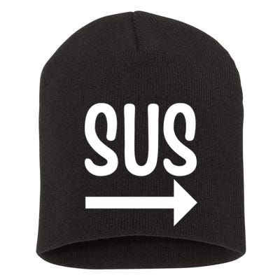 Sus Pointing Arrow Right Gaming Meme Impostor Kinda Sus Short Acrylic Beanie