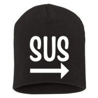 Sus Pointing Arrow Right Gaming Meme Impostor Kinda Sus Short Acrylic Beanie