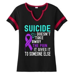 Suicide Prevention Awareness Ladies Halftime Notch Neck Tee