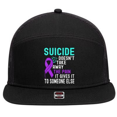 Suicide Prevention Awareness 7 Panel Mesh Trucker Snapback Hat