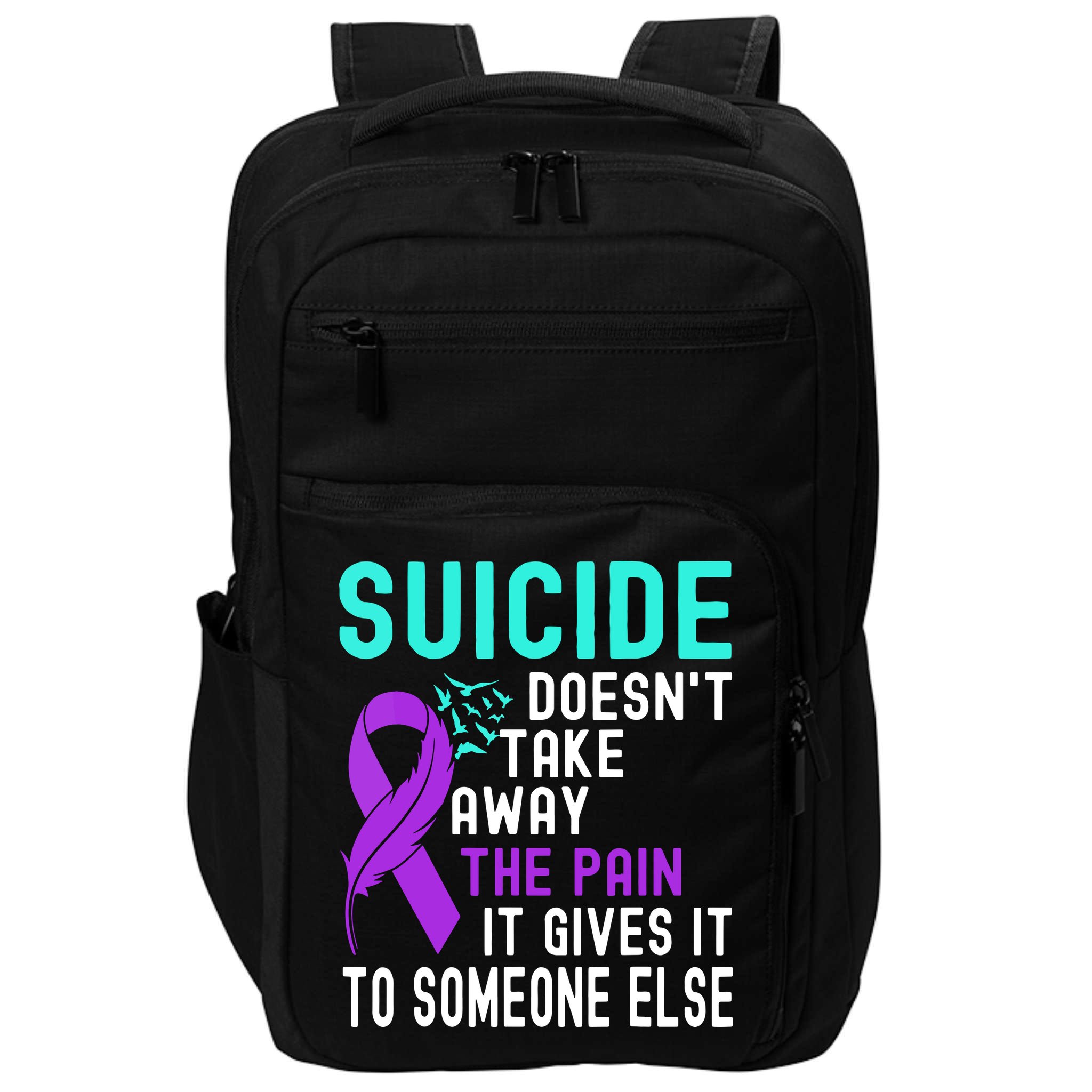 Suicide Prevention Awareness Impact Tech Backpack