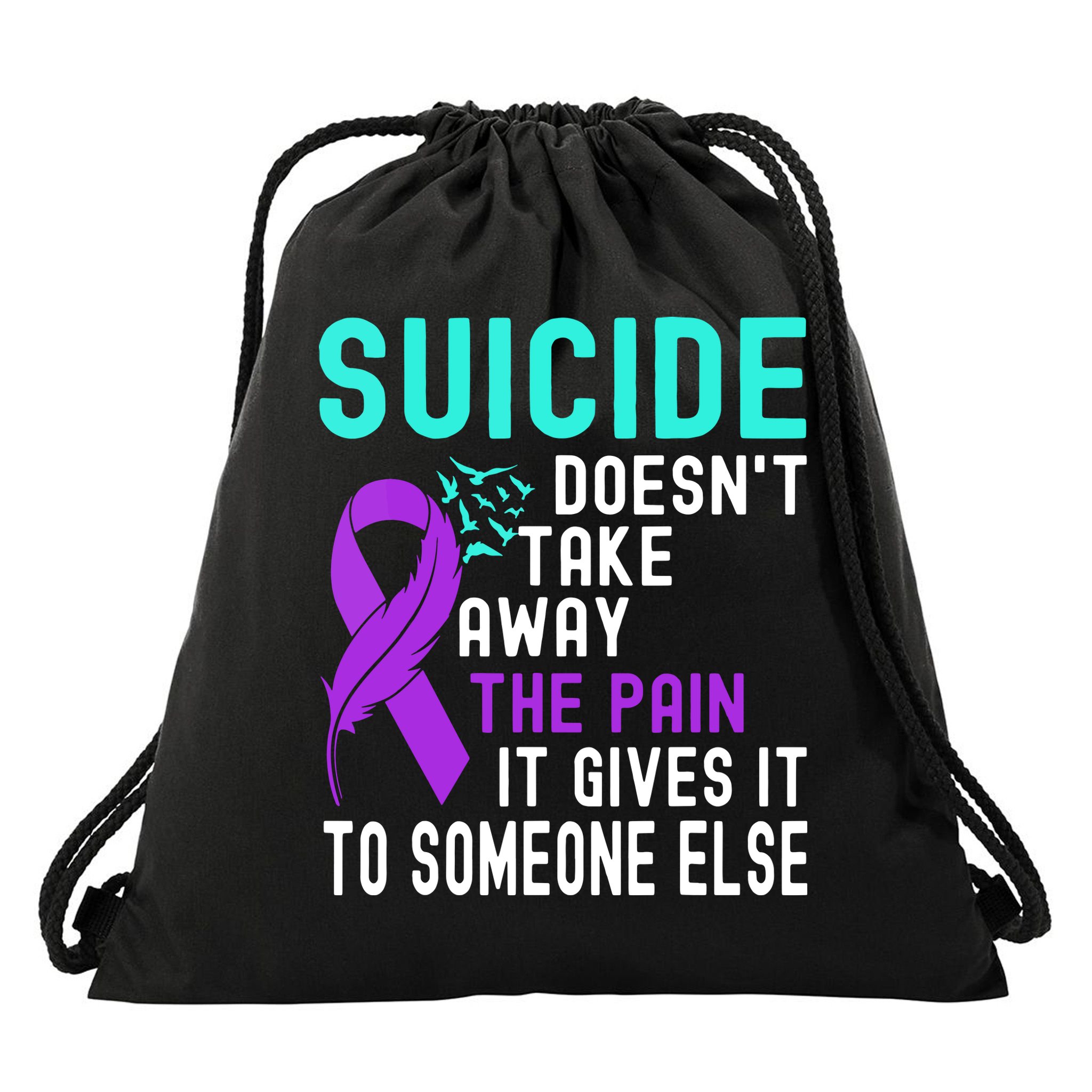 Suicide Prevention Awareness Drawstring Bag