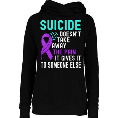 Suicide Prevention Awareness Womens Funnel Neck Pullover Hood