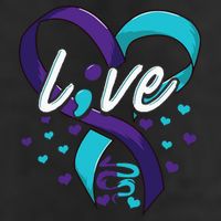 Suicide Prevention Awareness Live Love Semicolon 7 Panel Mesh Trucker Snapback Hat