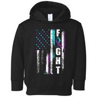 Suicide Prevention Awareness American Flag Distress Toddler Hoodie