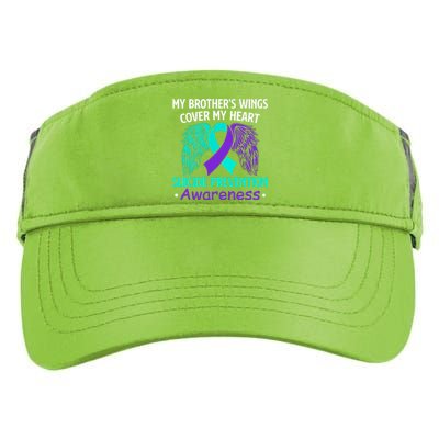 Suicide Prevention Awareness My Brother's Cover My Heart Adult Drive Performance Visor