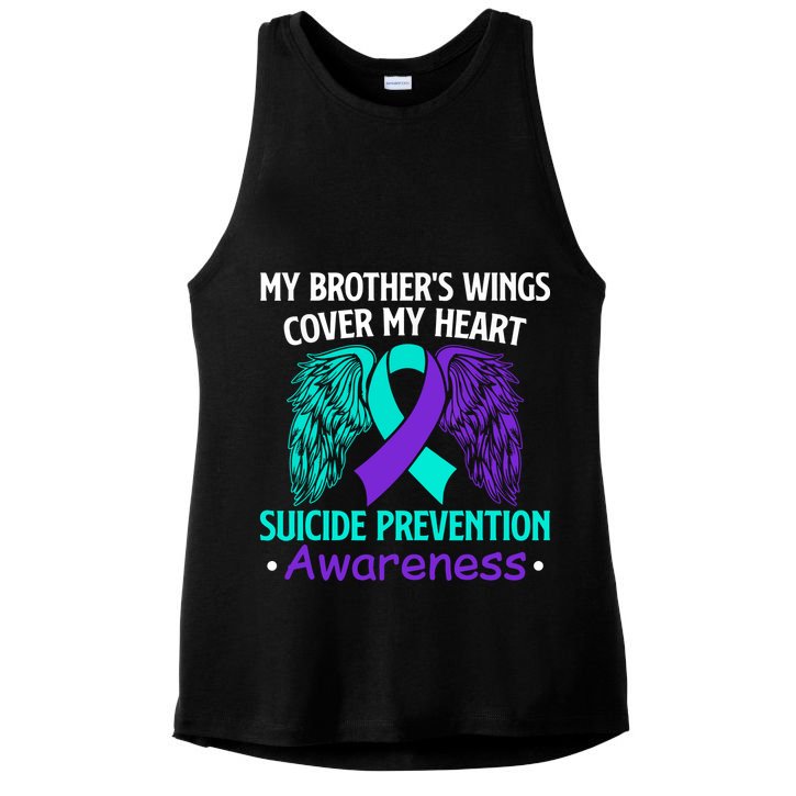 Suicide Prevention Awareness My Brother's Cover My Heart Ladies PosiCharge Tri-Blend Wicking Tank