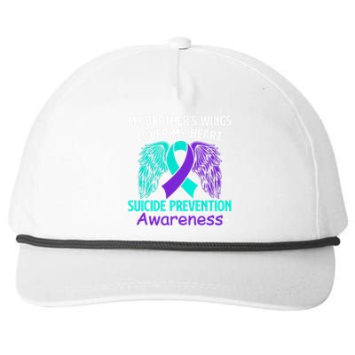 Suicide Prevention Awareness My Brother's Cover My Heart Snapback Five-Panel Rope Hat