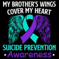Suicide Prevention Awareness My Brother's Cover My Heart 16 in Basic Backpack