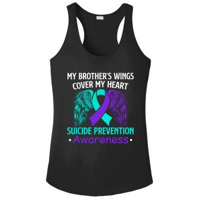 Suicide Prevention Awareness My Brother's Cover My Heart Ladies PosiCharge Competitor Racerback Tank