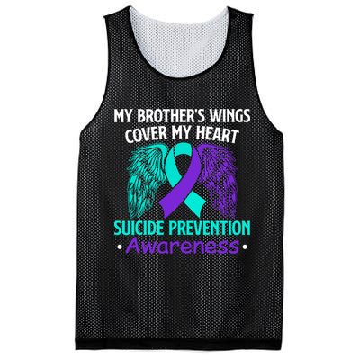 Suicide Prevention Awareness My Brother's Cover My Heart Mesh Reversible Basketball Jersey Tank