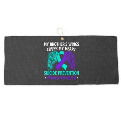 Suicide Prevention Awareness My Brother's Cover My Heart Large Microfiber Waffle Golf Towel