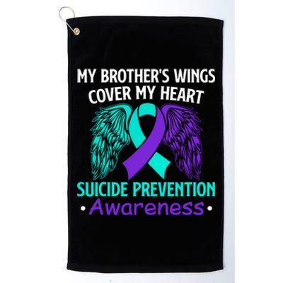 Suicide Prevention Awareness My Brother's Cover My Heart Platinum Collection Golf Towel