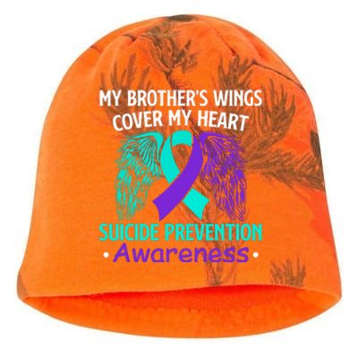 Suicide Prevention Awareness My Brother's Cover My Heart Kati - Camo Knit Beanie