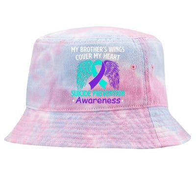 Suicide Prevention Awareness My Brother's Cover My Heart Tie-Dyed Bucket Hat