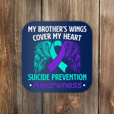 Suicide Prevention Awareness My Brother's Cover My Heart Coaster