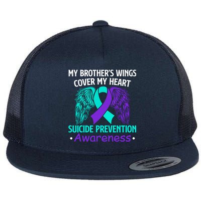 Suicide Prevention Awareness My Brother's Cover My Heart Flat Bill Trucker Hat