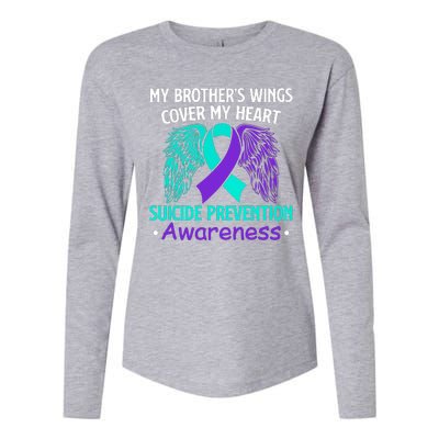 Suicide Prevention Awareness My Brother's Cover My Heart Womens Cotton Relaxed Long Sleeve T-Shirt