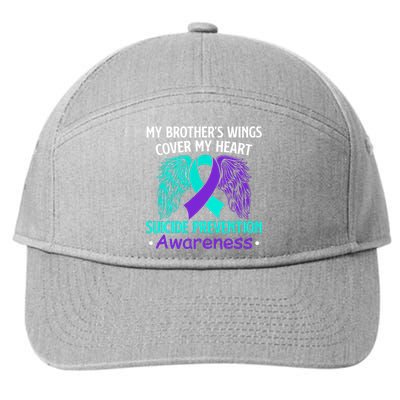 Suicide Prevention Awareness My Brother's Cover My Heart 7-Panel Snapback Hat