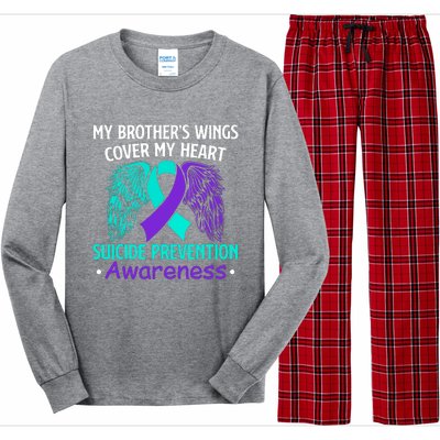 Suicide Prevention Awareness My Brother's Cover My Heart Long Sleeve Pajama Set