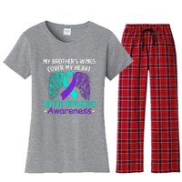 Suicide Prevention Awareness My Brother's Cover My Heart Women's Flannel Pajama Set