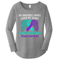 Suicide Prevention Awareness My Brother's Cover My Heart Women's Perfect Tri Tunic Long Sleeve Shirt