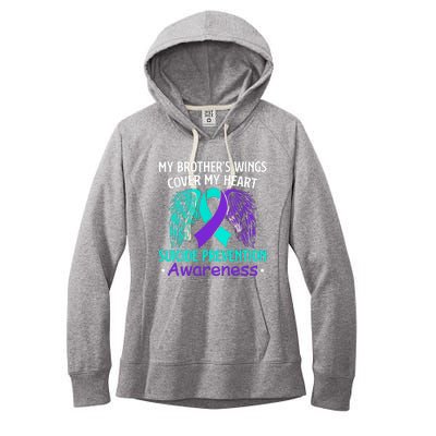 Suicide Prevention Awareness My Brother's Cover My Heart Women's Fleece Hoodie