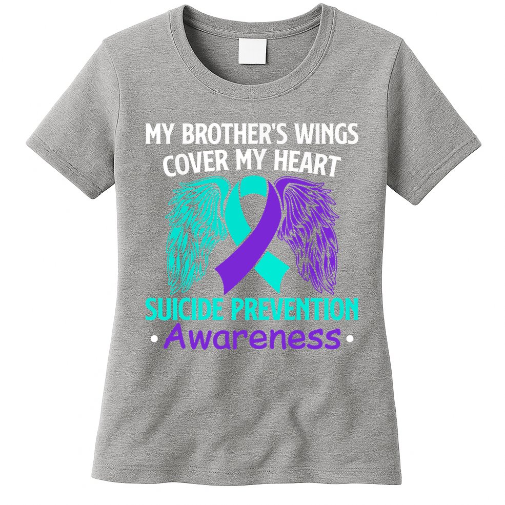 Suicide Prevention Awareness My Brother's Cover My Heart Womens T-Shirt