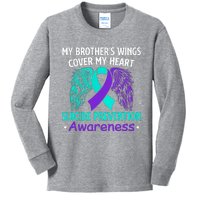 Suicide Prevention Awareness My Brother's Cover My Heart Kids Long Sleeve Shirt