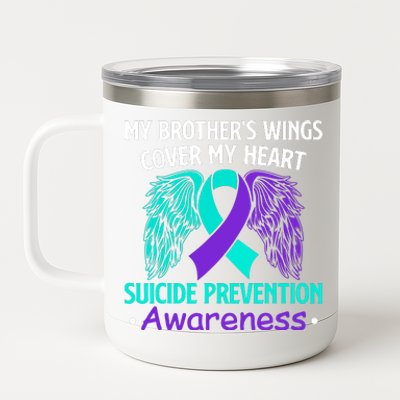 Suicide Prevention Awareness My Brother's Cover My Heart 12 oz Stainless Steel Tumbler Cup