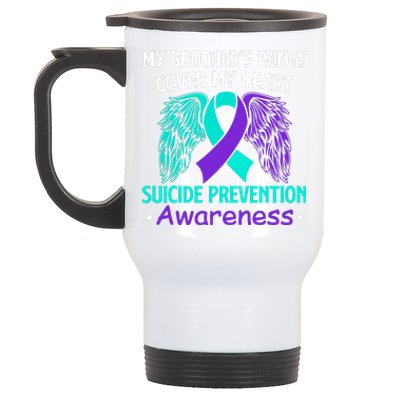 Suicide Prevention Awareness My Brother's Cover My Heart Stainless Steel Travel Mug