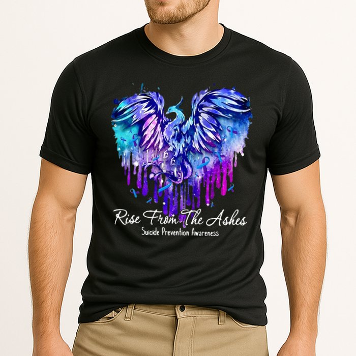Suicide Prevention Awareness Rise From Phoenix The Ashes Cooling Performance Crew T-Shirt