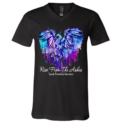 Suicide Prevention Awareness Rise From Phoenix The Ashes V-Neck T-Shirt