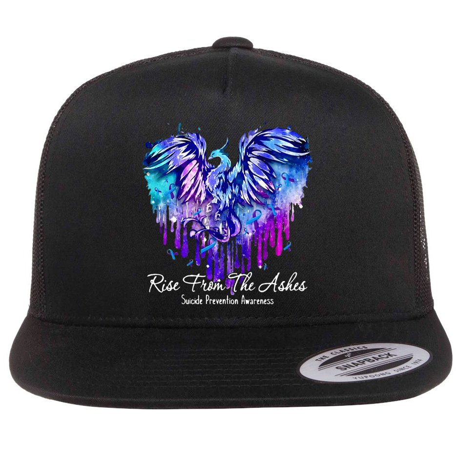 Suicide Prevention Awareness Rise From Phoenix The Ashes Flat Bill Trucker Hat