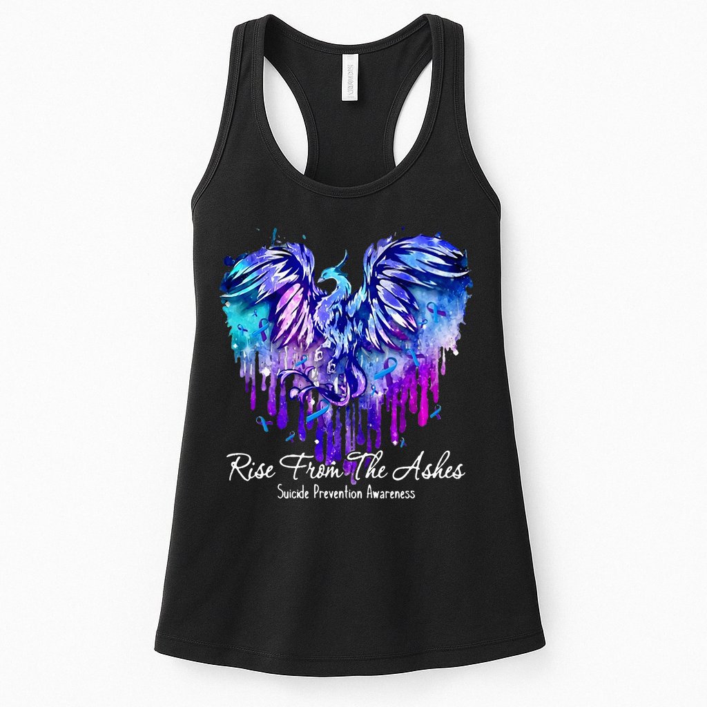 Suicide Prevention Awareness Rise From Phoenix The Ashes Womens Tank Top