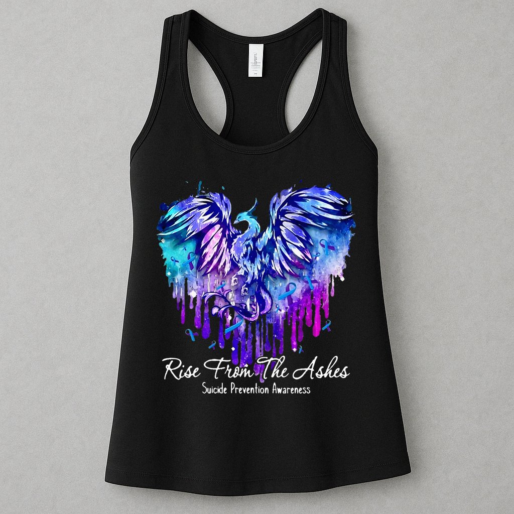 Suicide Prevention Awareness Rise From Phoenix The Ashes Womens Tank Top