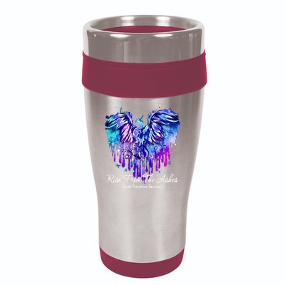 Suicide Prevention Awareness Rise From Phoenix The Ashes 16oz Travel Tumbler