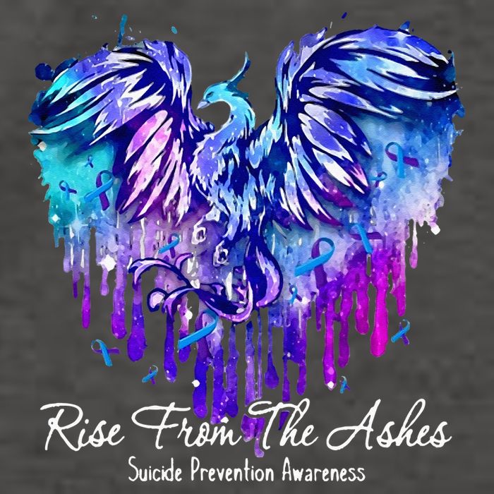 Suicide Prevention Awareness Rise From Phoenix The Ashes Vector Backpack
