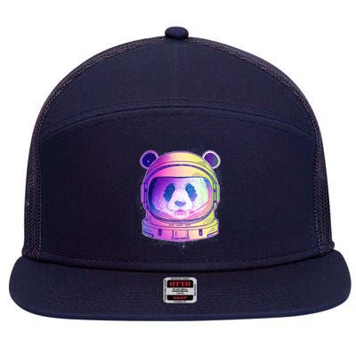 Space Astro Panda 7 Panel Mesh Trucker Snapback Hat