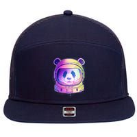 Space Astro Panda 7 Panel Mesh Trucker Snapback Hat