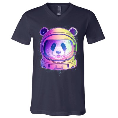 Space Astro Panda V-Neck T-Shirt