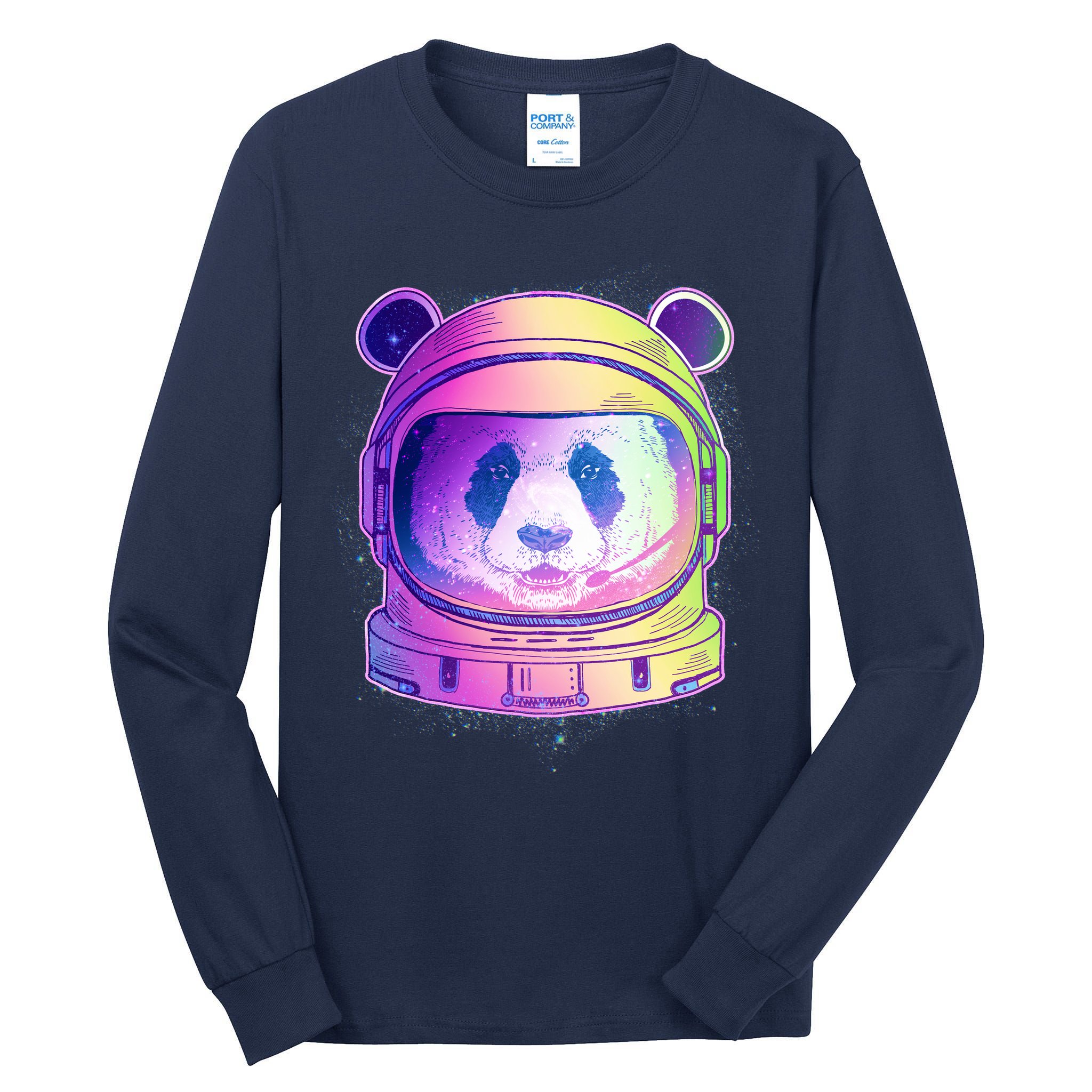Space Astro Panda Tall Long Sleeve T-Shirt