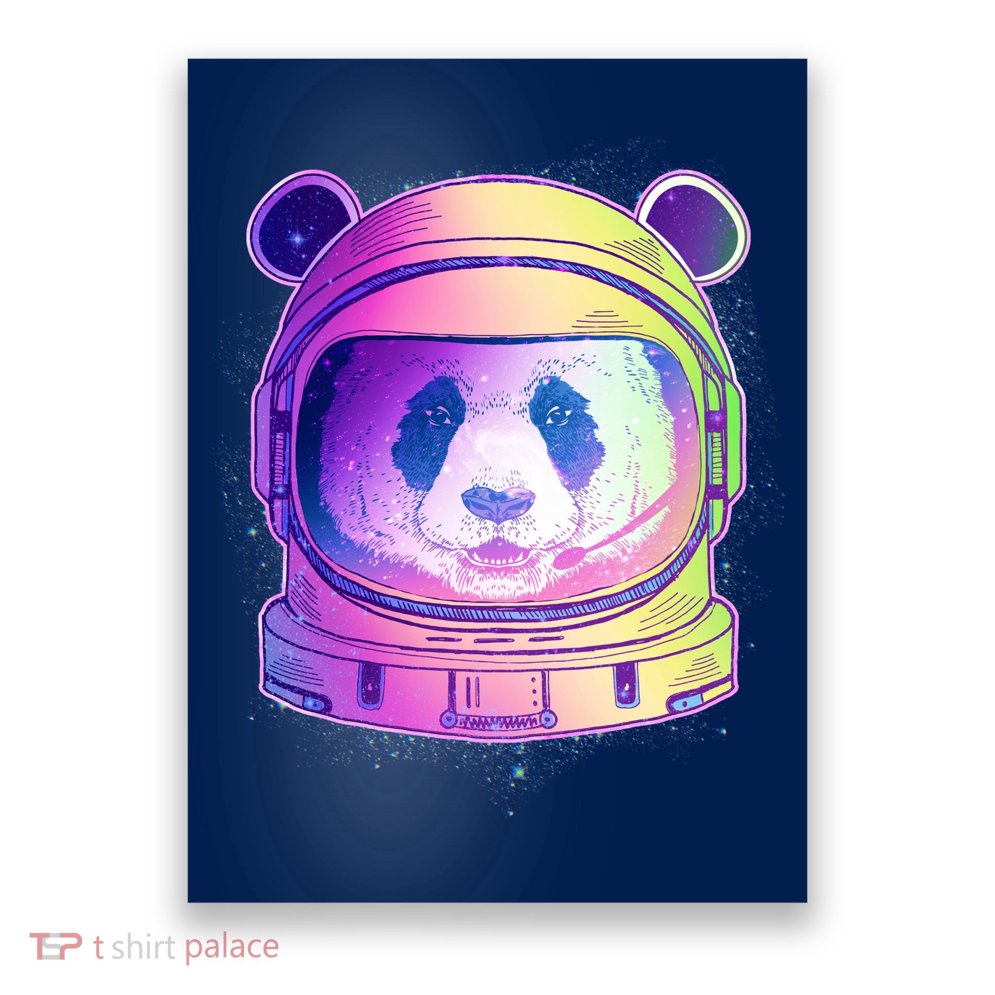 Space Astro Panda Poster