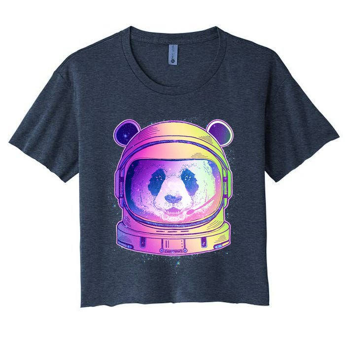 Space Astro Panda Women's Crop Top Tee