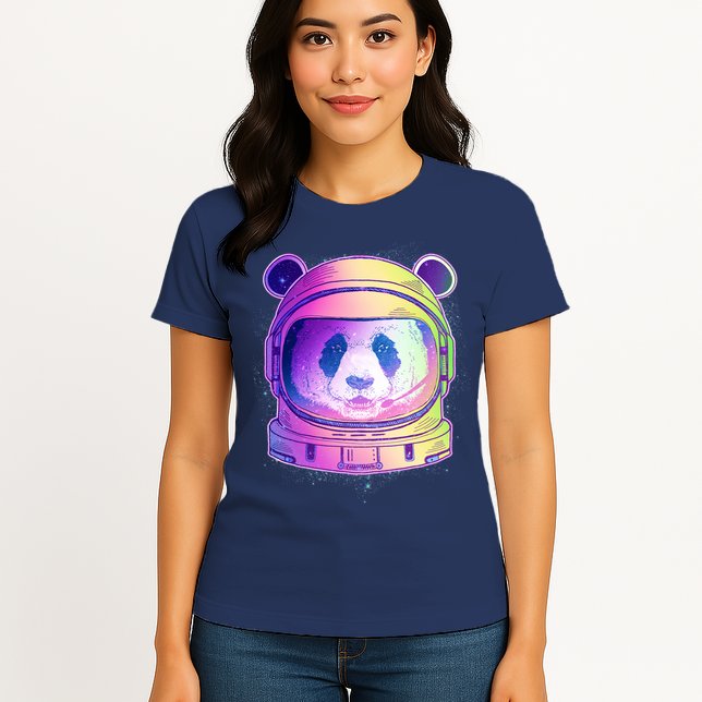 Space Astro Panda Womens T-Shirt