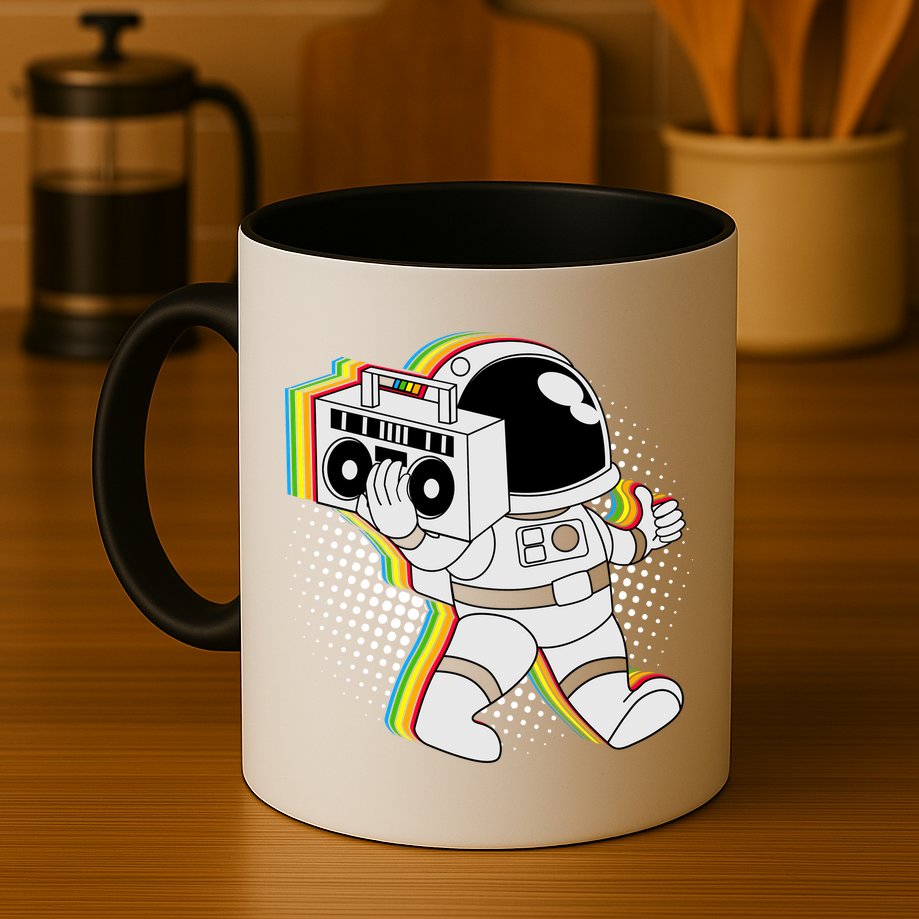 Space Astronaut Boombox Mug